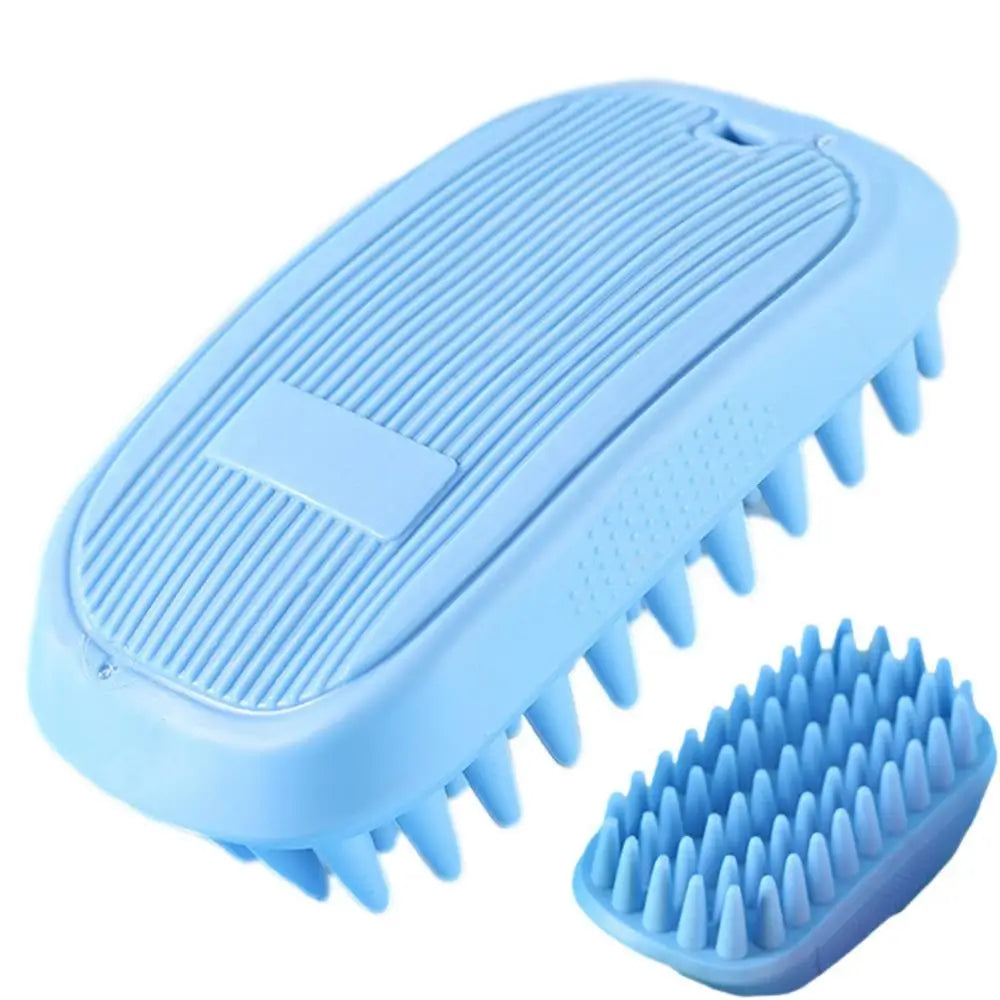 Non-slip dog bath brush: relaxing massage &amp; secure grip