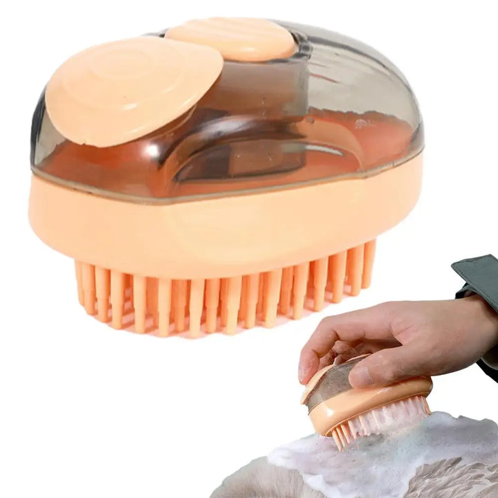 Dog and cat bath brush: soft coat, relaxing massage