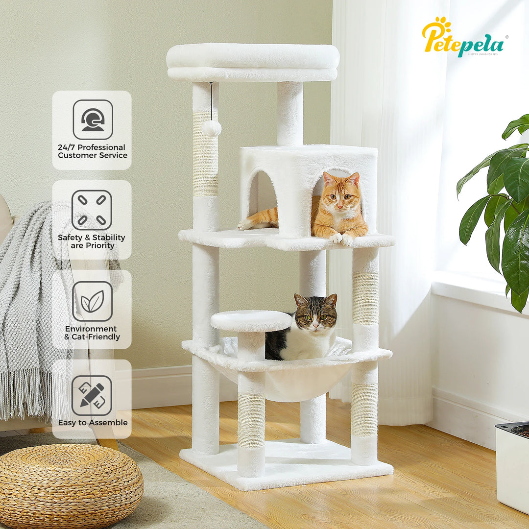 Cocoon Tower for Sensitive Cats – Calming Hammock &amp; Condo