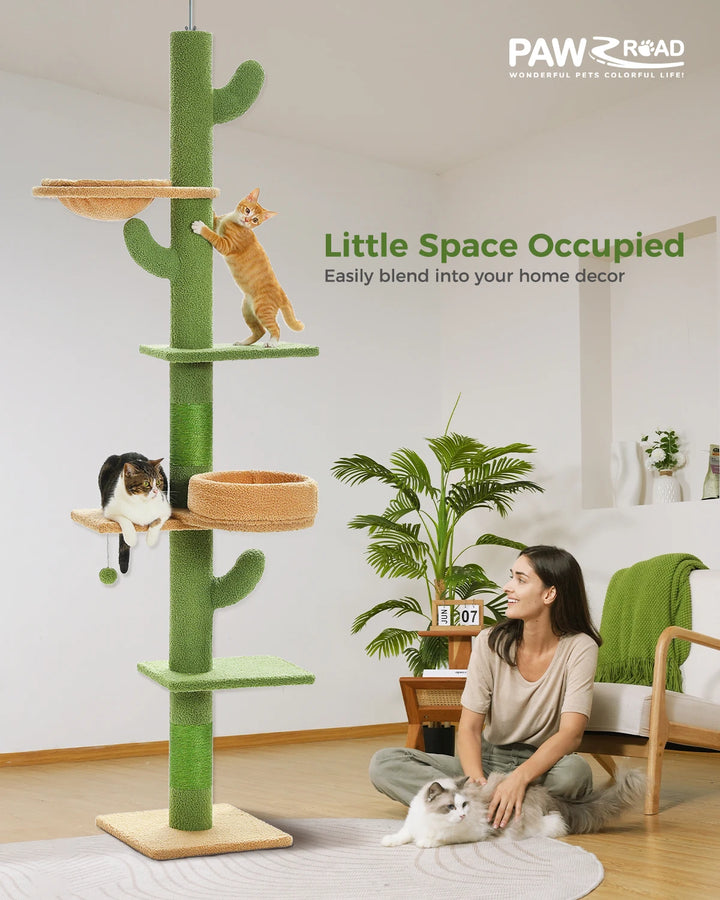 The Cactus Cat Tree – 5 Levels, Hammock &amp; Amazing Style