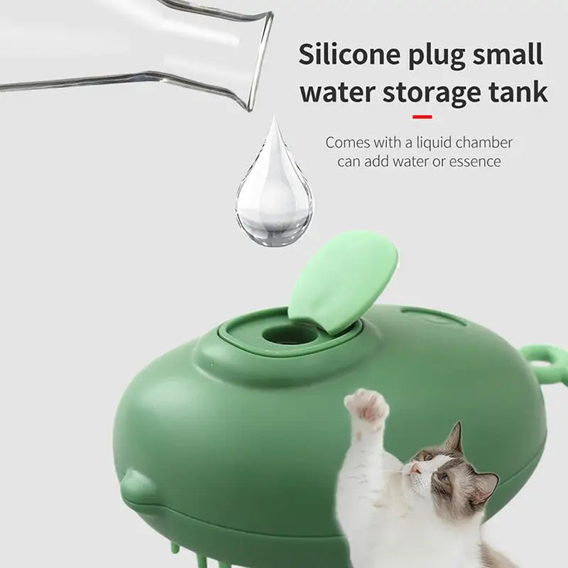 Soft dog and cat bath brush with integrated shampoo dispenser