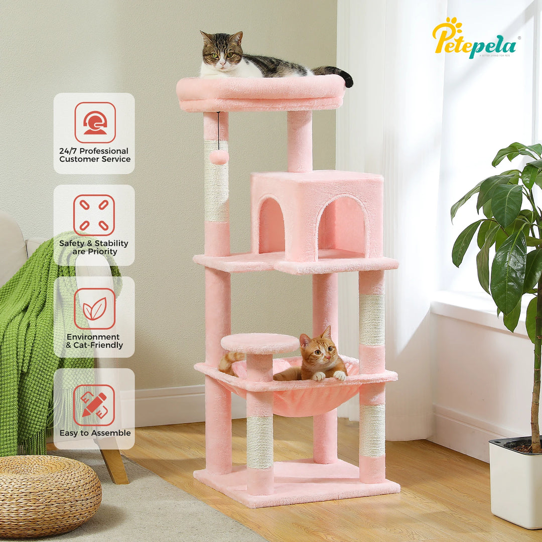 Cocoon Tower for Sensitive Cats – Calming Hammock &amp; Condo