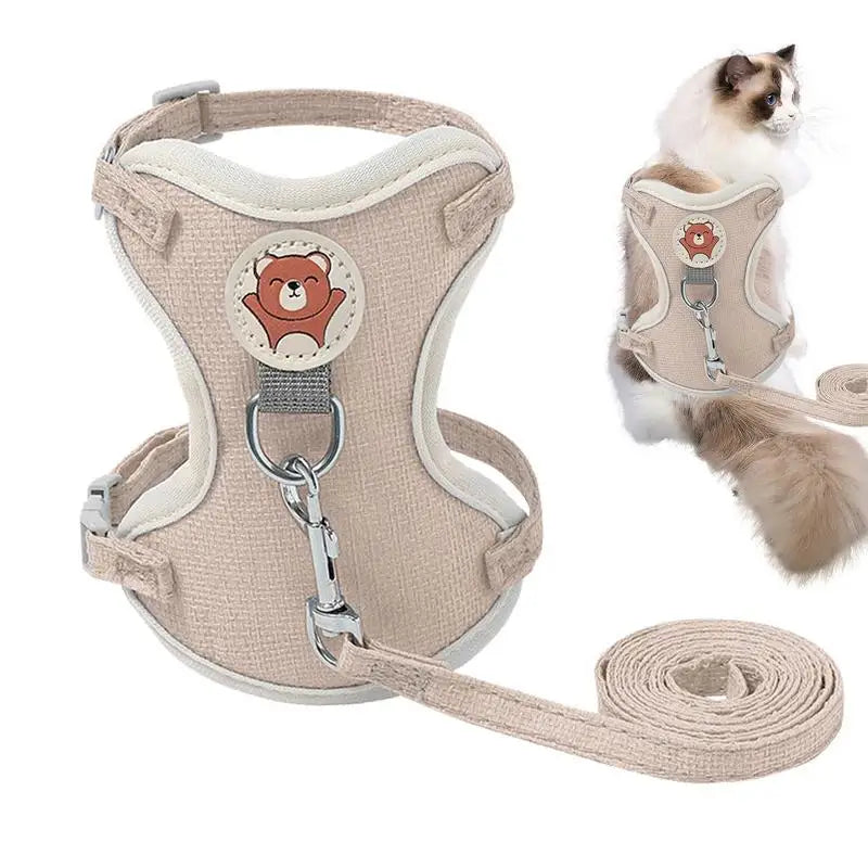 Lightweight, breathable and stylish cat and small dog vest harness