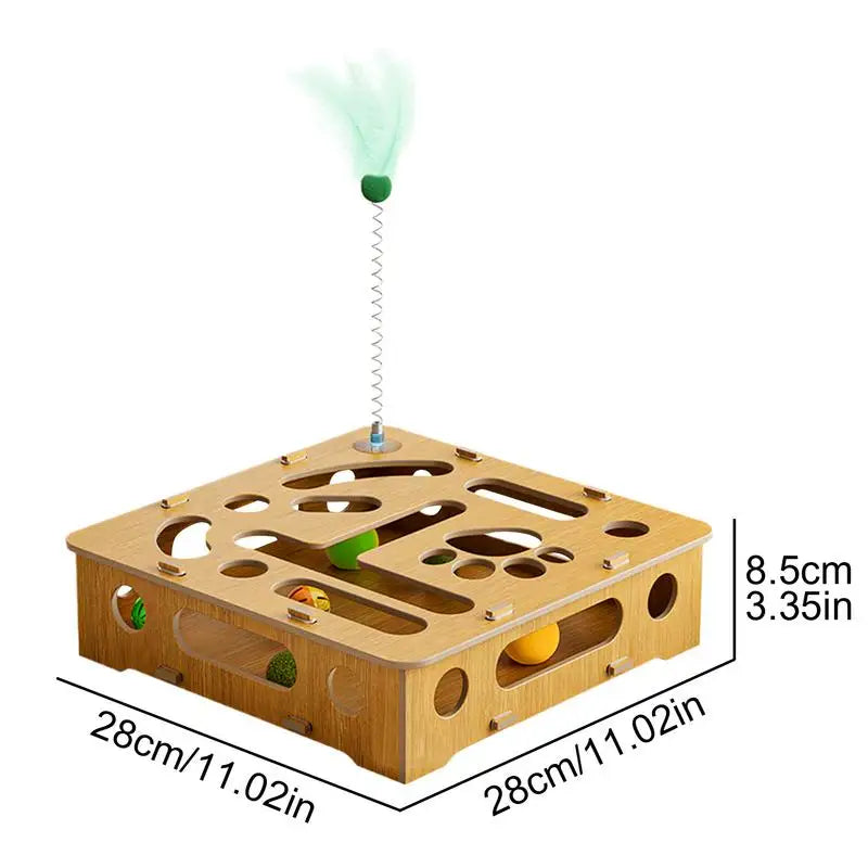 Wooden cat puzzle toy: mental awakening, endless play