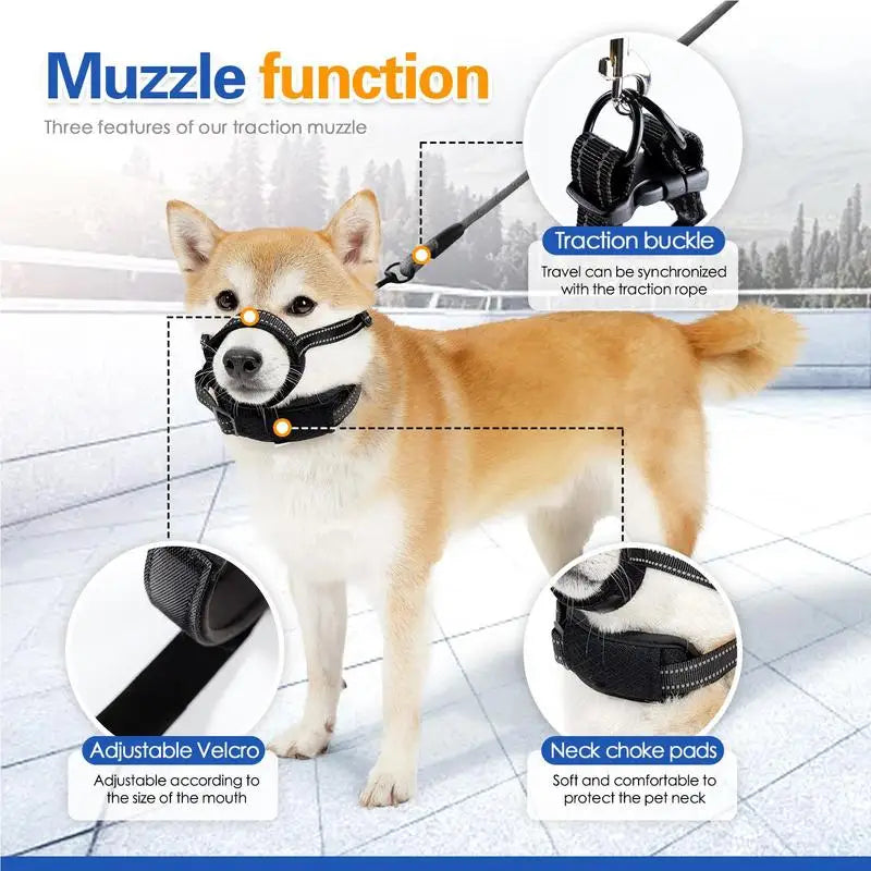 Reflective dog muzzle: nighttime safety &amp; absolute comfort