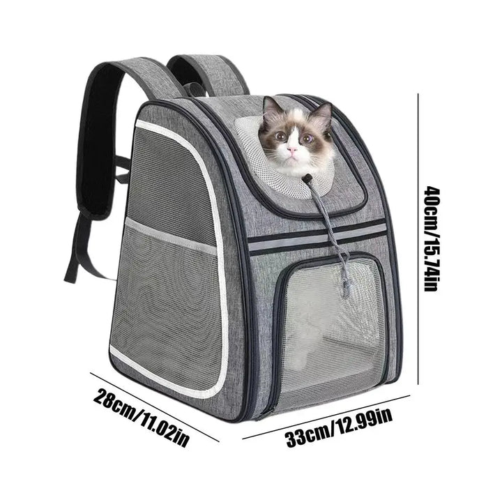 Cat &amp; small dog backpack: comfortable, foldable and always ready to go