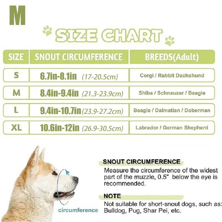 Lightweight muzzle to soothe without breaking the bond