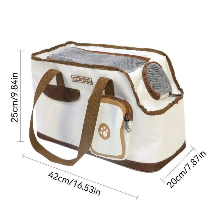 Cabin-sized cat and dog carrier for stylish and tender outings