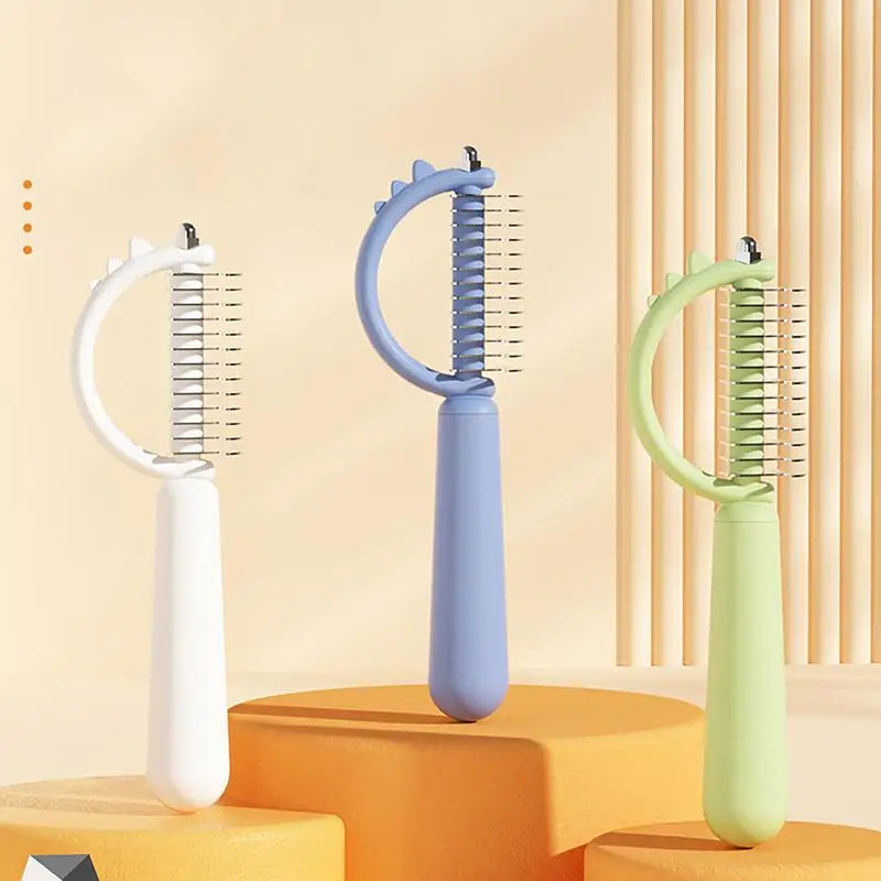 Double-sided anti-shedding and smoothing dog and cat comb