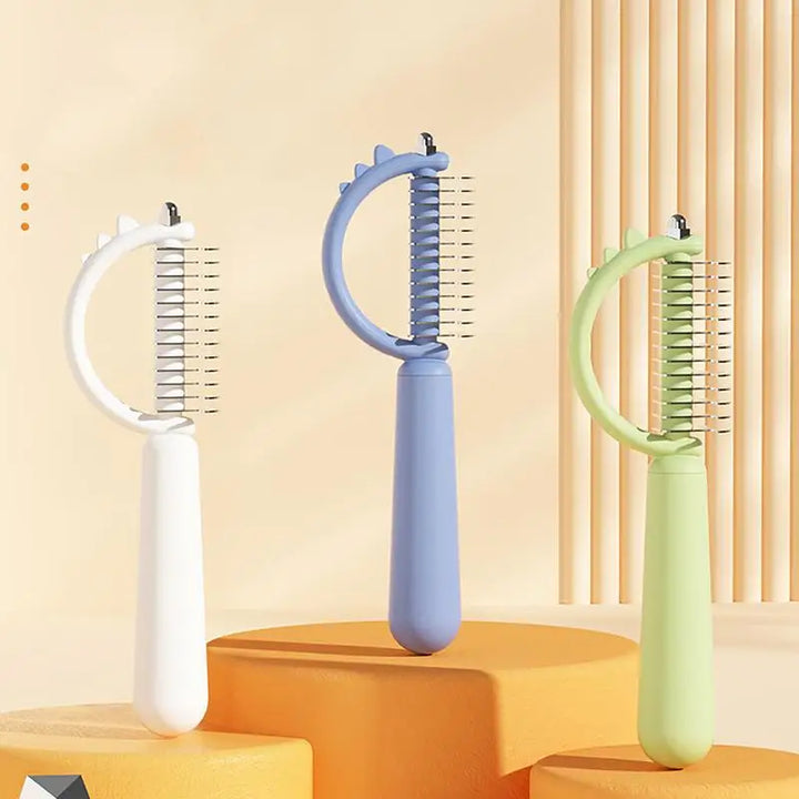 Double-sided anti-shedding and smoothing dog and cat comb