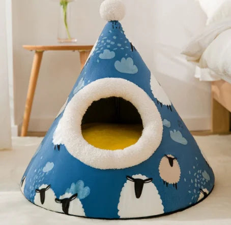 A soft winter shelter, designed for cats and small dogs