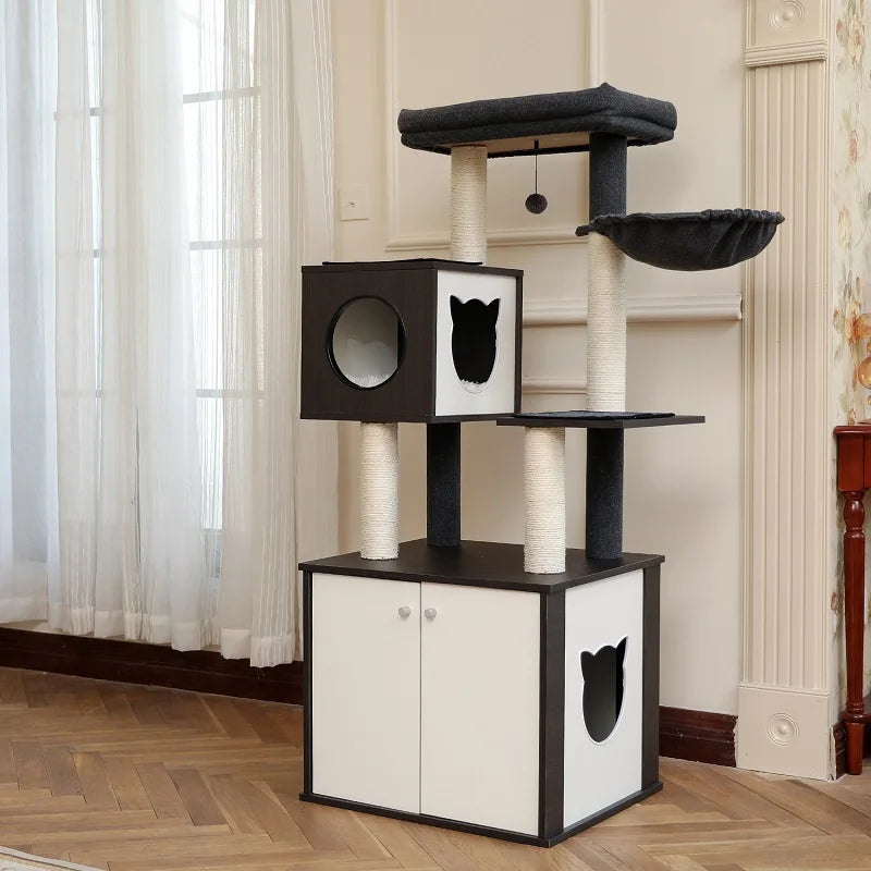 Designer cat tree 89 cm – Elegance and comfort for small spaces