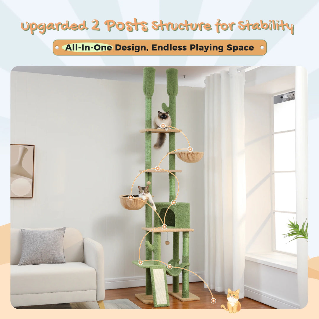 7-Tier Cactus Tree – Hammocks, Condo &amp; Happy Perch