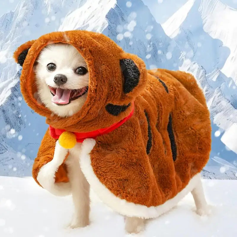 Winter dog cape: soft, warm, crisp