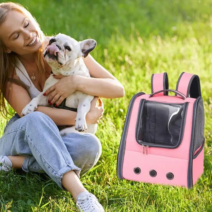 Foldable carrier bag for dogs and cats, secure and lightweight cocoon