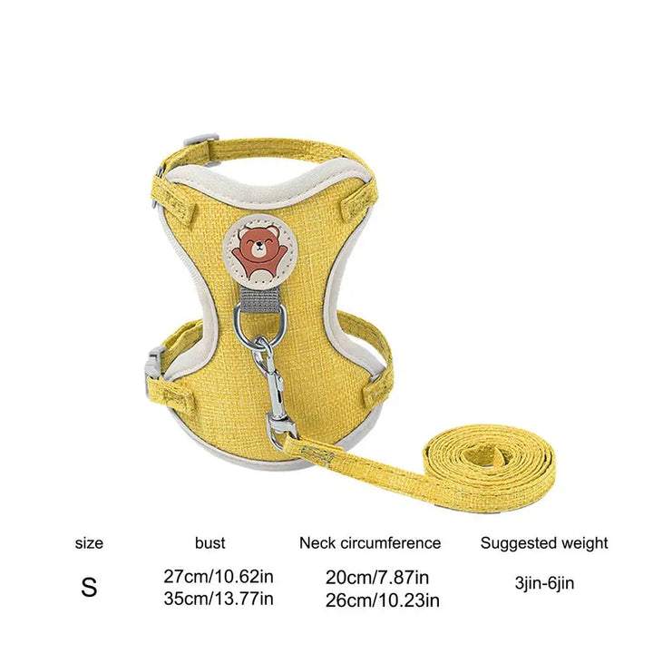 Lightweight, breathable and stylish cat and small dog vest harness