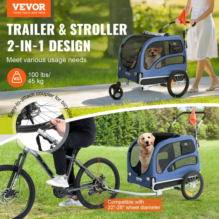 Bike trailer for dogs: share your most beautiful journeys in complete harmony