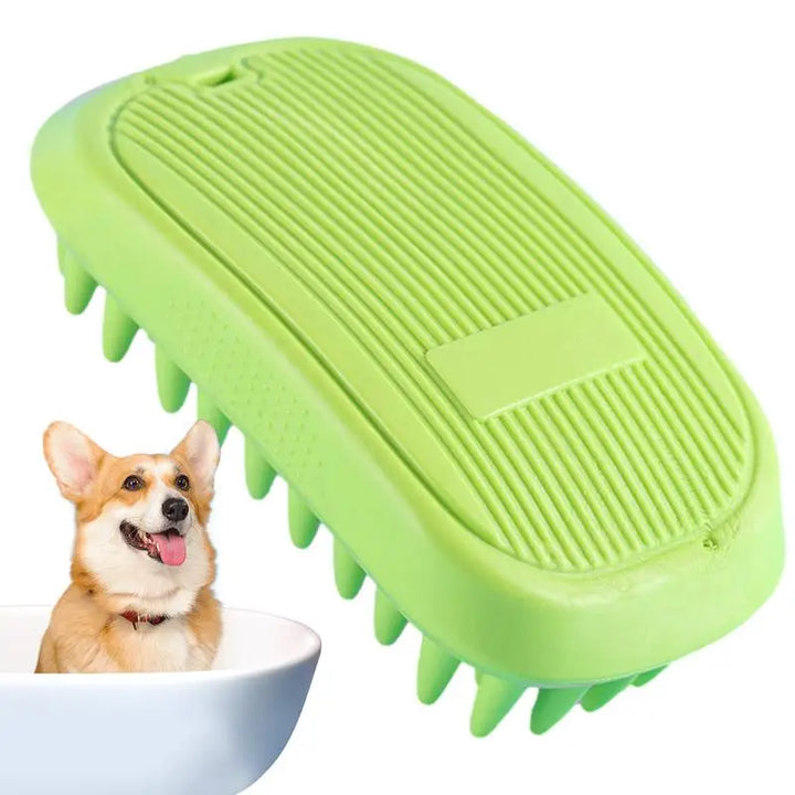 Non-slip dog bath brush: relaxing massage &amp; secure grip