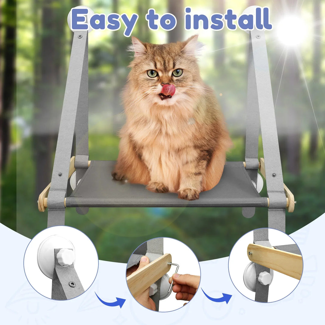 Cat hammock bed: its secret high corner