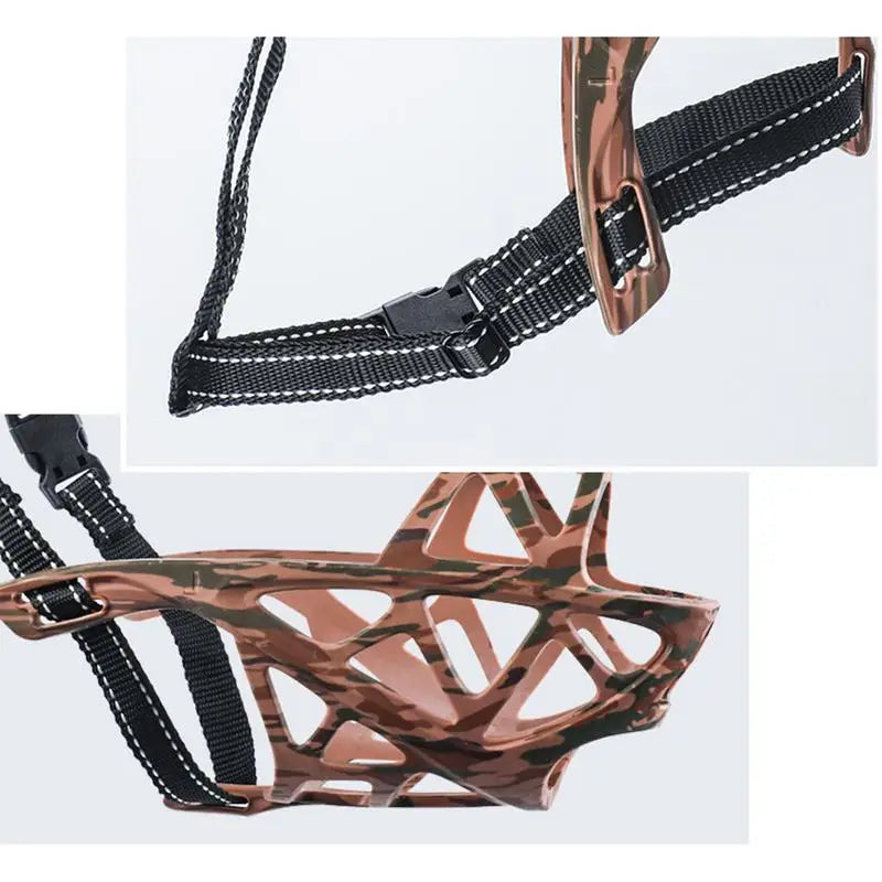 Openwork muzzle for large dogs, comfort and control