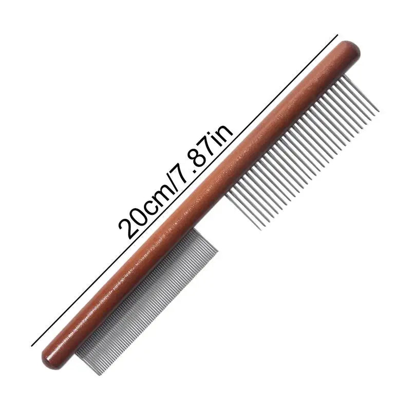 Wooden flea comb for dogs and cats for soothing care