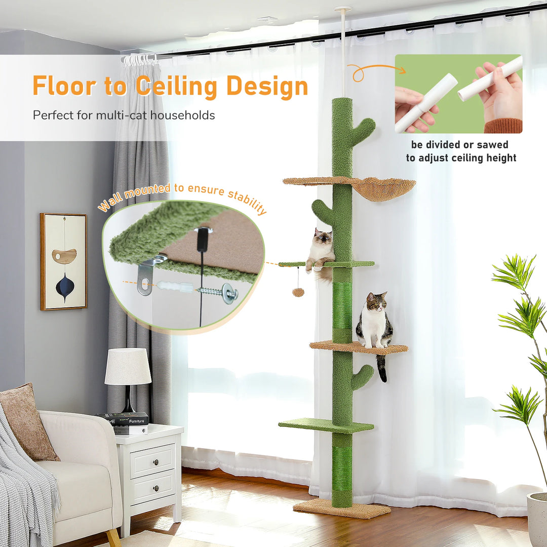 Designer Vertical Cat Tower – Up to 3 Cats, 5 Levels of Freedom