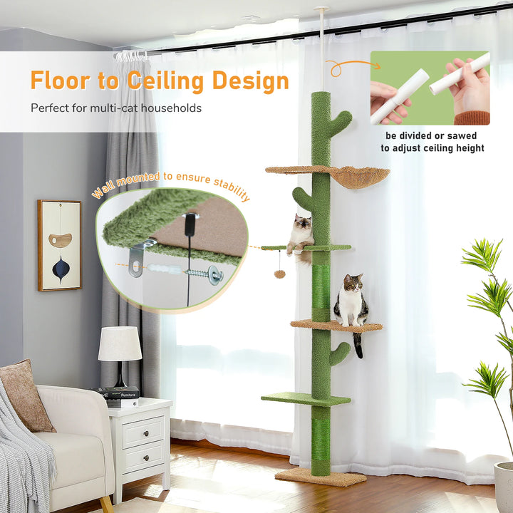Designer Vertical Cat Tower – Up to 3 Cats, 5 Levels of Freedom
